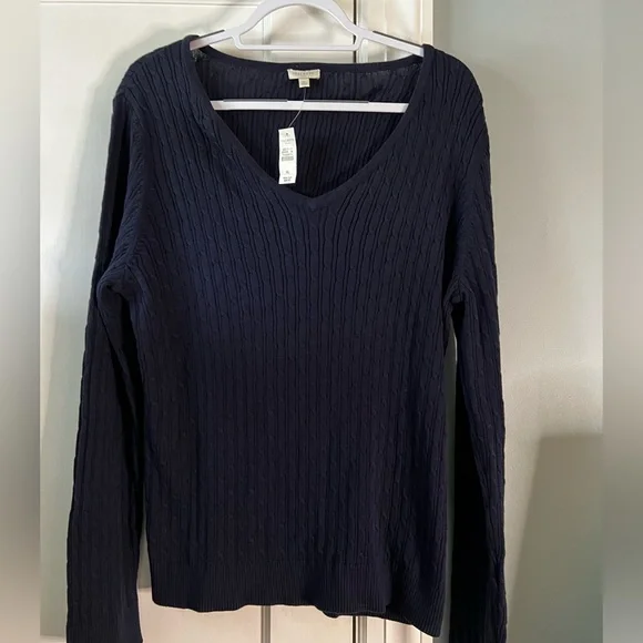Talbots Sweaters Talbots Outlet Navy Blue Cable Knit